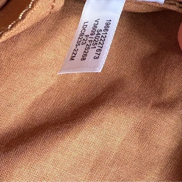 Lands’ End Quilted Paisley Crossbody Shoulder Bag Tan Brown Preloved - Picture 7 of 9